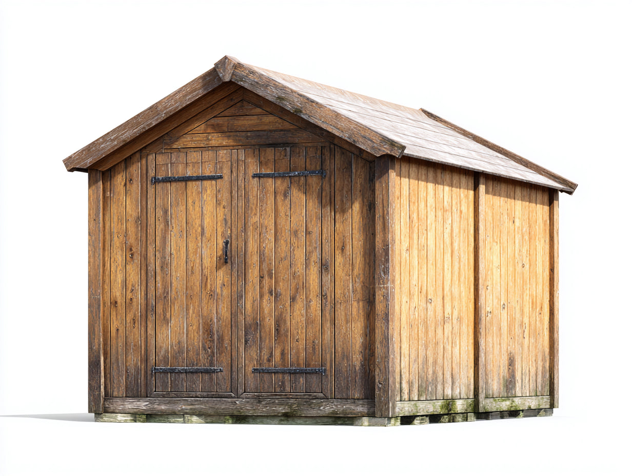Casetas de jardín de madera 280x220x240 cm - madera natural - caseta exterior con puertas dobles