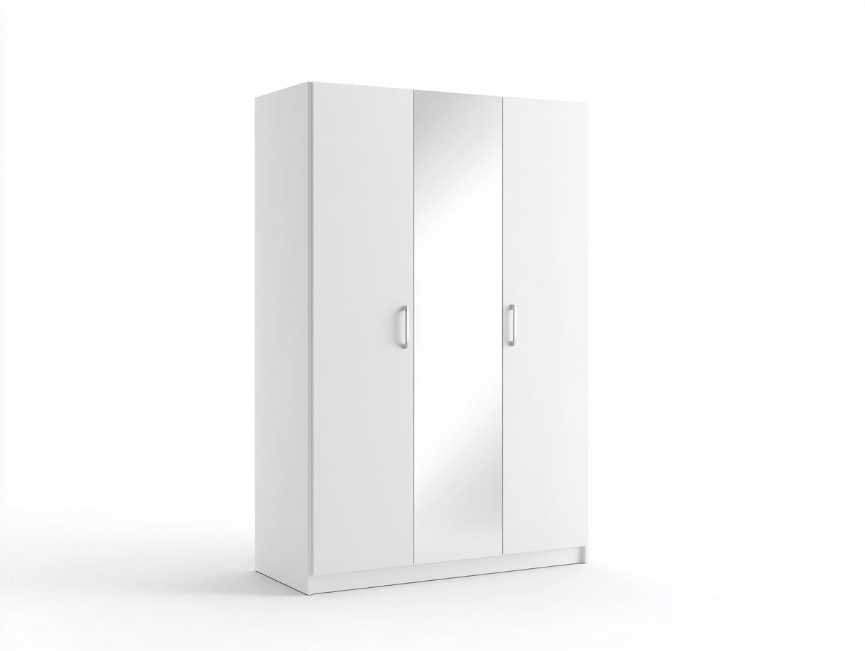 Armarios de madera 120x52x190 cm blanco - diseño moderno con puertas abatibles