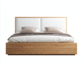 Camas dobles de madera 205x165x105 cm - natural-blanco - diseño moderno para dormitorio